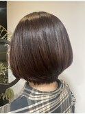 髪質改善グレージュカラーカーキベージュレイヤーロング錦糸町