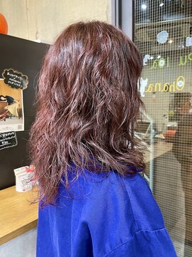 ナループロアオハナ(Nalu pu loa ohana) 赤みオレンジ/レッドカラー/オレンジカラー/ブリーチなし