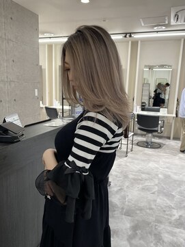 ウル 岡山駅店(ULu.) ハイライトバレイヤージュブリーチダブルカラー岡山髪質改善ULu