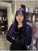 ラベンダーカラー・インナーブラック / レイヤーカット