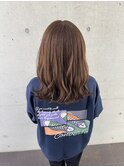 透明感ブラウンベージュゆるふわ結べるボブ20代30代40代