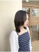 オリーブベージュ×ミディアムくびれレイヤー