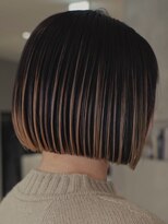 ハウ 心斎橋(how)&nbsp;20代30代◎秋の透明感ハイライト×暗髪ボブ