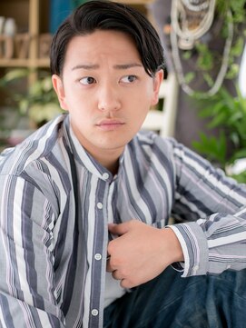 カバーヘア ブリス 戸田公園西口店(COVER HAIR bliss) ■七三分けアップバングニュアンスサーフ101-4戸田公園30代40代