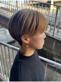 ハイトーンマッシュショートスタイル/刈り上げショート