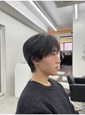 ダウンパーマ　センターパート　ニュアンスパーマ