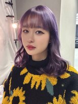 ラルガ 黒崎(Raruga)&nbsp;レイヤーカット/ダブルカラー/ブリーチ/パープル/ライラック