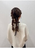 変形ツイン　ヘアアレンジ