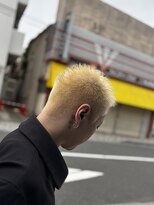 バーバーブロス(BAR BER bro's)&nbsp;金髪スパイキーショート/浦安/メンズ/眉毛カット