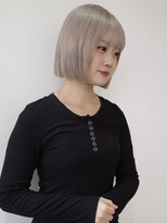 ニコフクオカヘアーメイク(NIKO Fukuoka Hair Make)&nbsp;[NIKO]ハイトーンボブ/ホワイトベージュ/福岡ボブ/ブリーチ