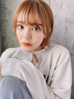 ノラジャーニー(NORA Journey)&nbsp;【NORA Journey】オレンジブラウンのミニボブ・ぱっつんボブ