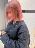 暗染剥がし/ピンク/ボブ