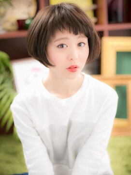 カバーヘアアンドスパ ブリス 浦和(COVER HAIR&SPA bliss) アッシュブラックオン眉バング前下がりボブc5浦和20代30代40代