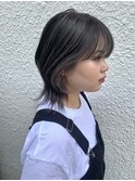 レイヤーカット ハイライト グレージュカラー