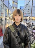 CAF FUKO ブロンド/デザインカラー/姫カットボブ/大阪/心斎橋