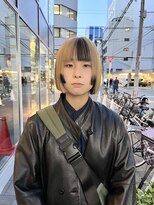 カフ(CAF)&nbsp;CAF FUKO ブロンド/デザインカラー/姫カットボブ/大阪/心斎橋