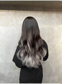 地毛からシルバーエクステへグラデーション!
