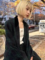 ミンクス渋谷スマートサロン(MINX shibuya smart salon)&nbsp;魅力倍増カール シアーカラー ショート 姫カット ダークアッシュ