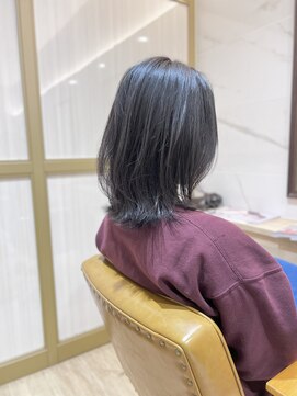 ラポールヘアー(rapport hair) ミディアムレイヤー×greige color＊