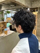 スパイキーショートピンパーマ