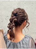 セミロングヘアセット