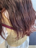 アチーブ ヘア デザイン(achieve hair design)&nbsp;ピンクカラーグラデーションカラー外国人風なみなみウェーブ