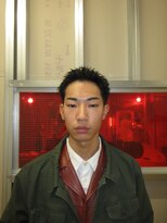 メンズカットアップバングスパイキーショートスキンフェード