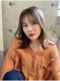 【くびれミディ×透け感カラー】大人の柔らかフェミニンヘア