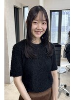 ソワンドゥブレスシエン 堀江店(soin de brace CIEN)&nbsp;韓国前髪顔周りロング×レイヤーグレージュ[堀江/髪質改善]