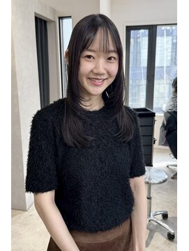 ソワンドゥブレスシエン 堀江店(soin de brace CIEN) 韓国前髪顔周りロング×レイヤーグレージュ[堀江/髪質改善]