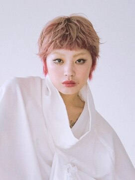 アルバム 銀座(ALBUM GINZA) ショートウルフカット前髪カットハイトーン_F31322