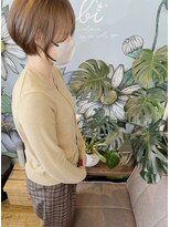 バンビ プライベート サロン(Bambi private salon)&nbsp;耳に掛け丸みショートボブ＊アッシュベージュカラー*Bambi松平愛