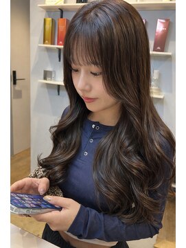 ベルベットヘア 千早店(Velvet hair) 髪質改善カラー×グレージュ×くびれロング【みつ】