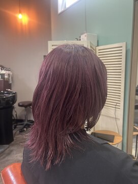 ヘアメイクアクト 都賀店 ワインレッドヘア