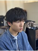 マッシュフェザーパーマセンター分けシャドーパーマ