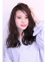 ヘアーアンドアイラッシュ ココアンジェ 福津店(CocoAnge)&nbsp;【Coco Ange福津店】グレージュカラー重ためカジュアルロング