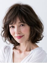 ビフィーノ リルネ(Bifino Rilune) 40代/大人ガーリー/ダークアッシュ/似合わせカット/川西池田