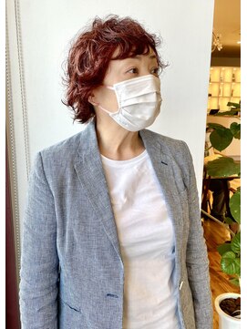 ルッツ(Lutz. hair design) ウェーブマッシュ＋イノアカラー/ピンク【犬山良慈】