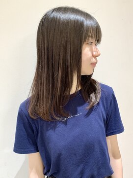 フォーク FOLK 【FOLK】ツヤツヤ透明感グレージュ☆似合わせ内巻きミディアム♪