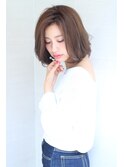ローライトアッシュブラウン大人かわいいスリークボブ大人ボブ