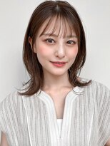 小顔ココアベージュグラデーションカラーグレージュカラー