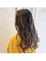 アロマヘアルーム 横浜店(AROMA hair room)&nbsp;シアーグレージュゆる巻きロング春パーマ/横浜