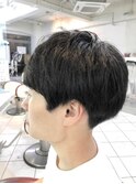 マッシュヘアーツーブロックショートビジネスカジュアル