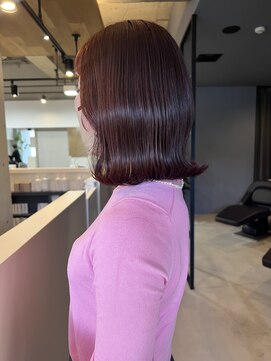 ライリー(riley) ブリーチ無しピンクブラウンカラー