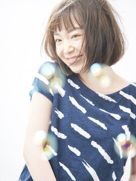ボタンヘアー 日吉(BoTaN HAIR) ナチュラルボブ/ミディアムボブ/切りっぱなしボブ/艶カラー/日吉