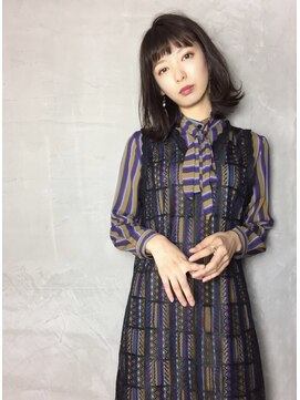 アン 登戸(un) ◆似合わせカット【大人ガーリー★ゆるふわボブ】ダークアッシュ