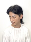 センターパートウルフ 韓国ヘア 韓国風