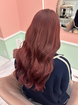 ガーランド(Girland) 【girland】カラーエクステ レッド韓国風/レイヤーカット