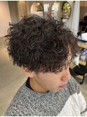 波巻きパーマスタイル