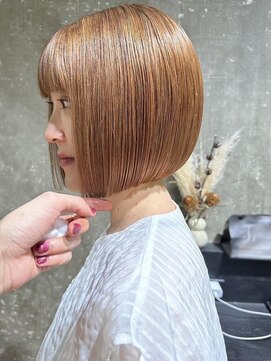 トリエ 川越(torie) ミルクティーベージュオレンジブリーチダブルカラー